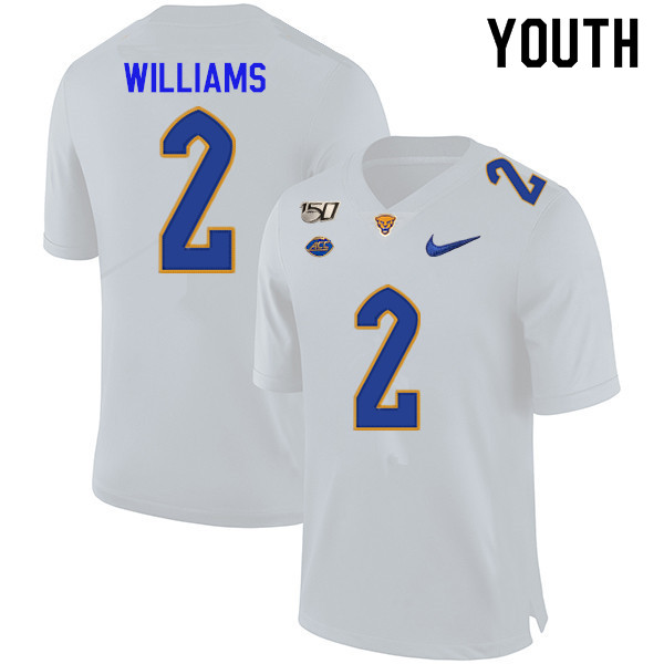 2019 Youth #2 KWaun Williams Pitt Panthers College Football Jerseys Sale-White